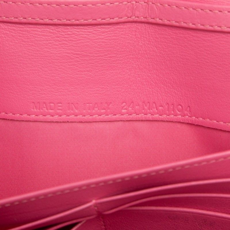 Dior Cannage Lady Dior Wallet Chain Shoulder Bag Pink Patent Leather — view 7