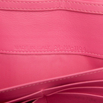 Dior Cannage Lady Dior Wallet Chain Shoulder Bag Pink Patent Leather — view 7