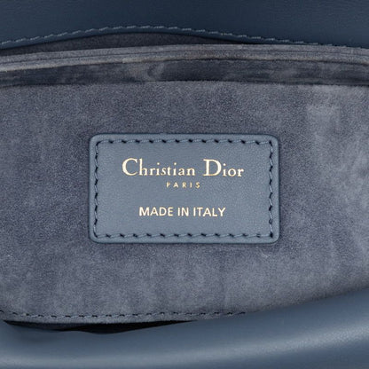 Dior Cannage Jolie Mini Top Handle Shoulder Bag 2-Way Blue Tweed Leather — view 7