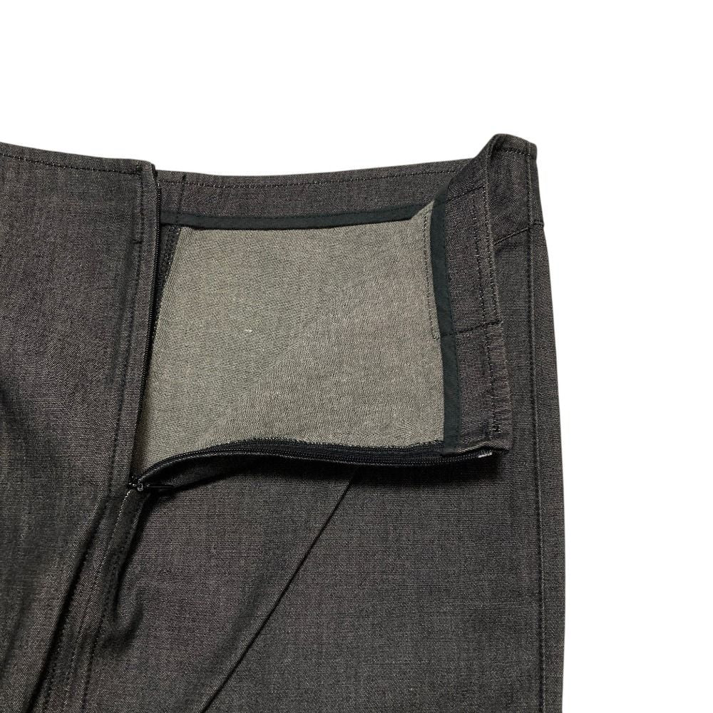Gucci Tom Ford Era Slit Denim Tight Skirt Gray 42 — view 3