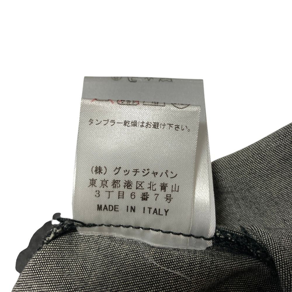 Gucci Tom Ford Era Slit Denim Tight Skirt Gray 42 — view 8