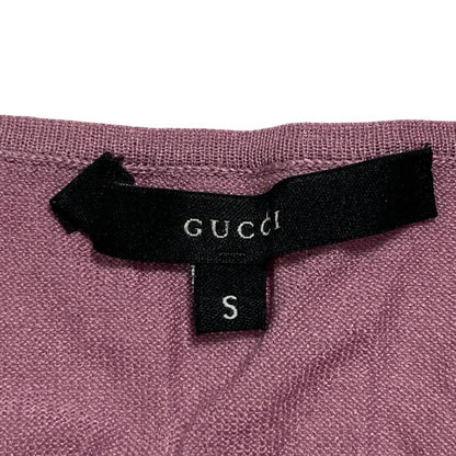 Gucci Tom Ford Era Cropped Knit Camisole Pink S — view 3