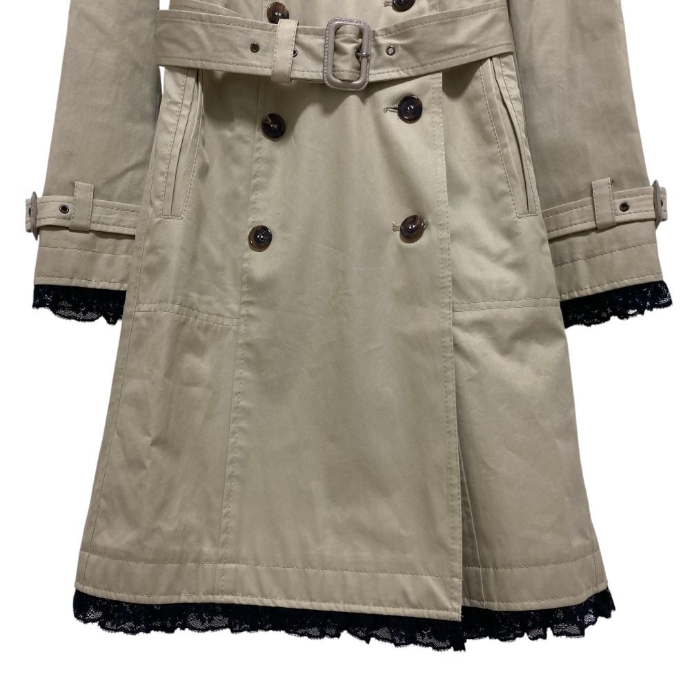 Dolce & Gabbana Lace Docking Lining Leopard Trench Coat Beige 36 — view 3