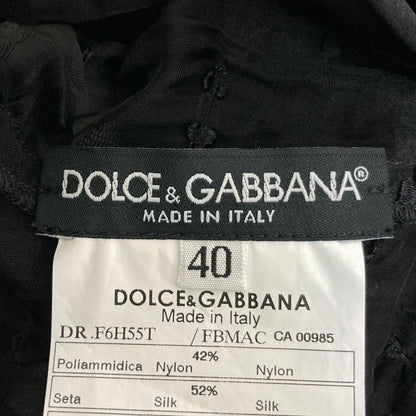 Dolce & Gabbana Tulle Sheer Dress Black 40 — view 5