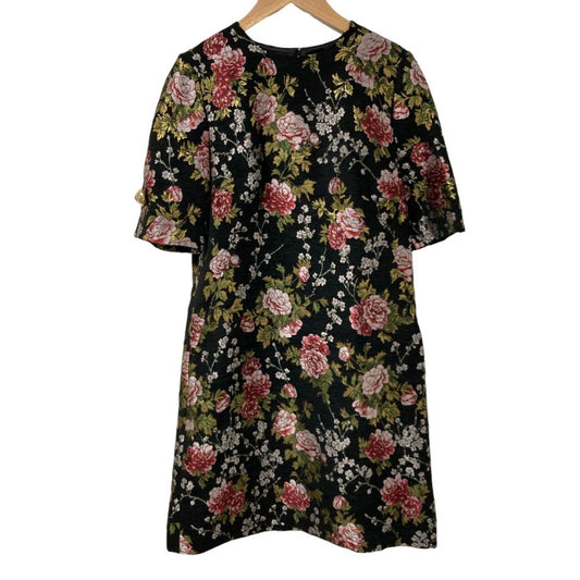 Dolce & Gabbana Flower Jacquard Dress Black 38