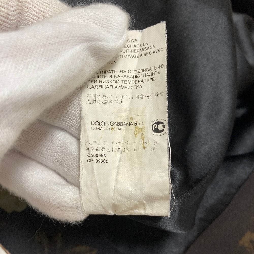 Dolce & Gabbana Flower Angel Print Silk Skirt Black 36 — view 7