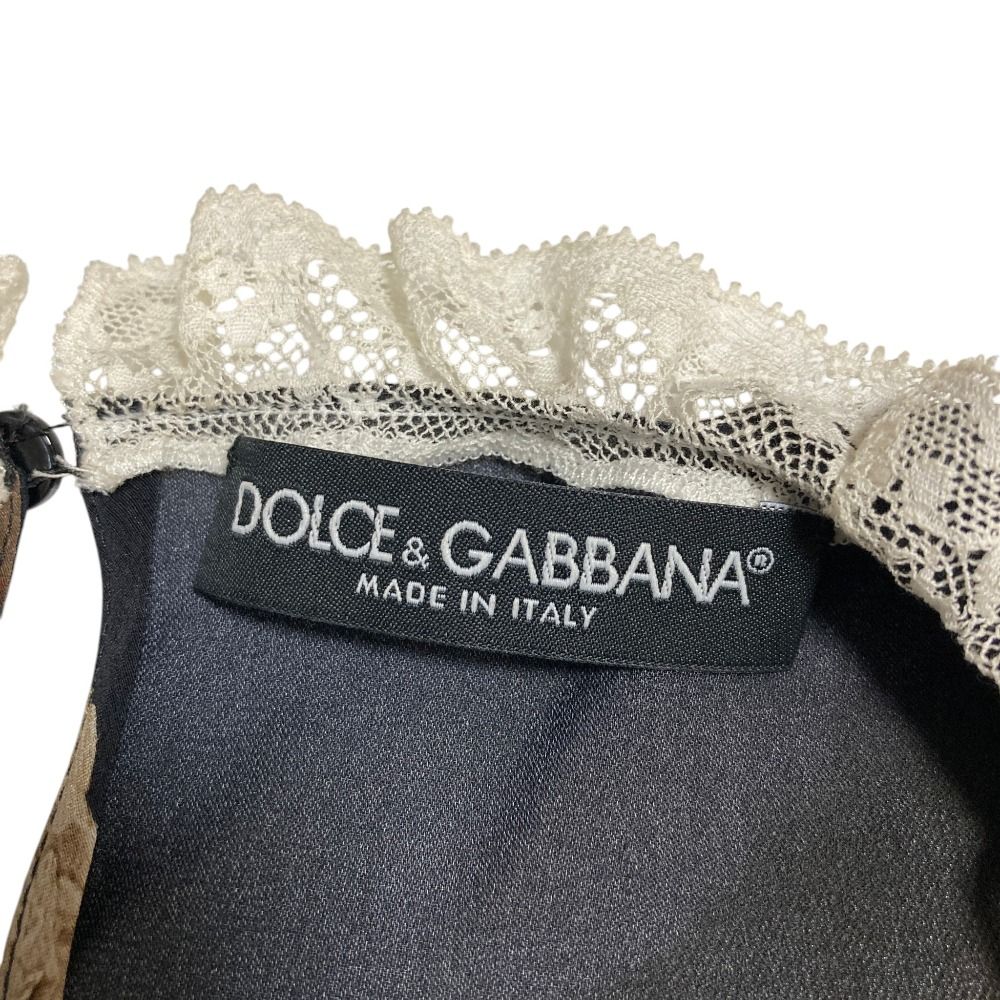 Dolce & Gabbana Flower Angel Print Sheer Sleeve Blouse Black 36 — view 7