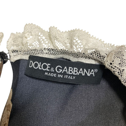Dolce & Gabbana Flower Angel Print Sheer Sleeve Blouse Black 36 — view 7