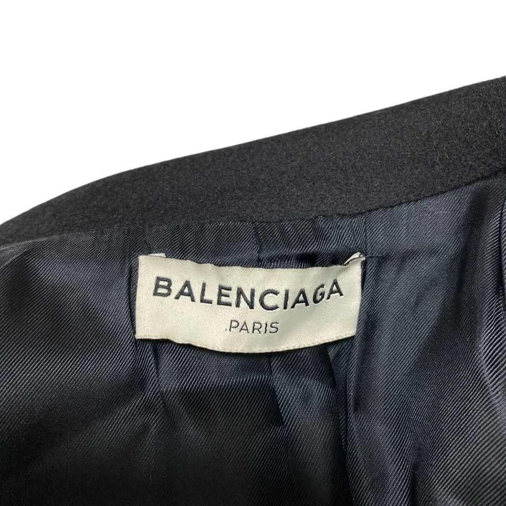 Balenciaga Wool Melton Chesterfield Black Jacket 34 — view 6