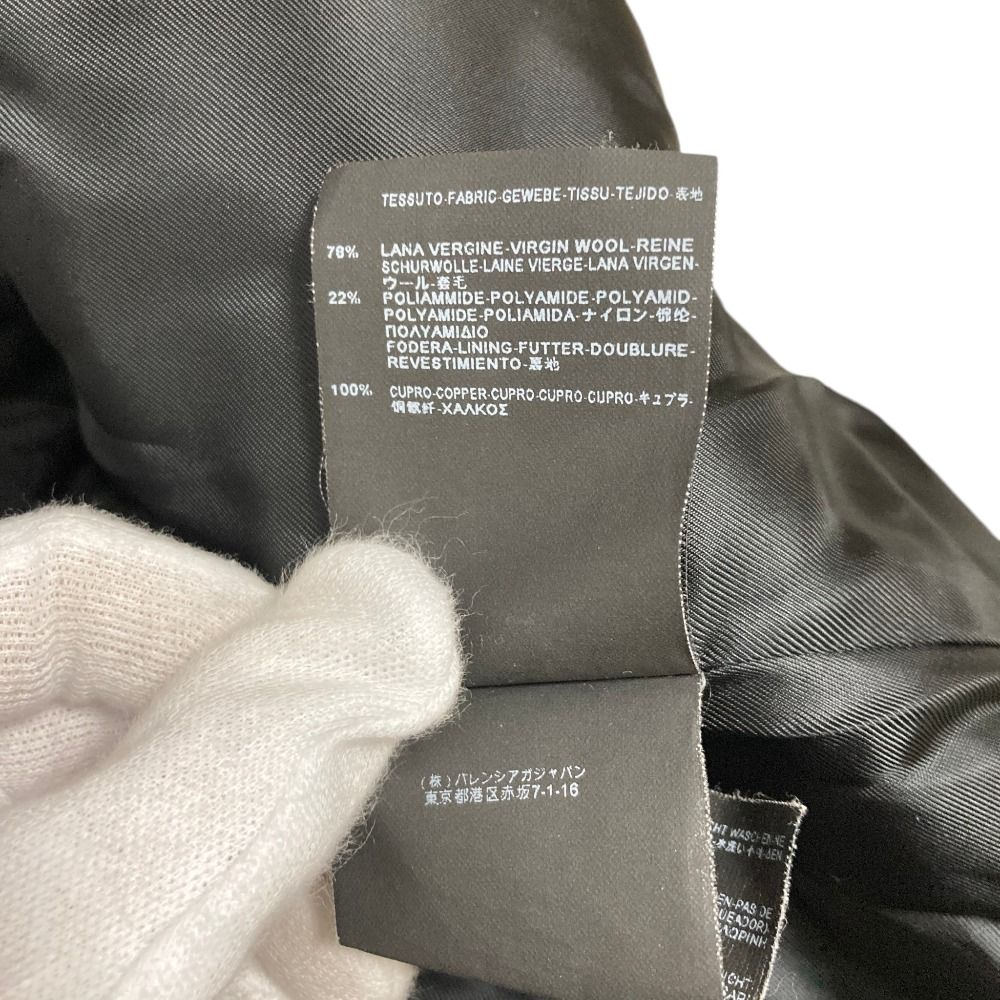 Balenciaga Wool Melton Chesterfield Black Jacket 34 — view 8