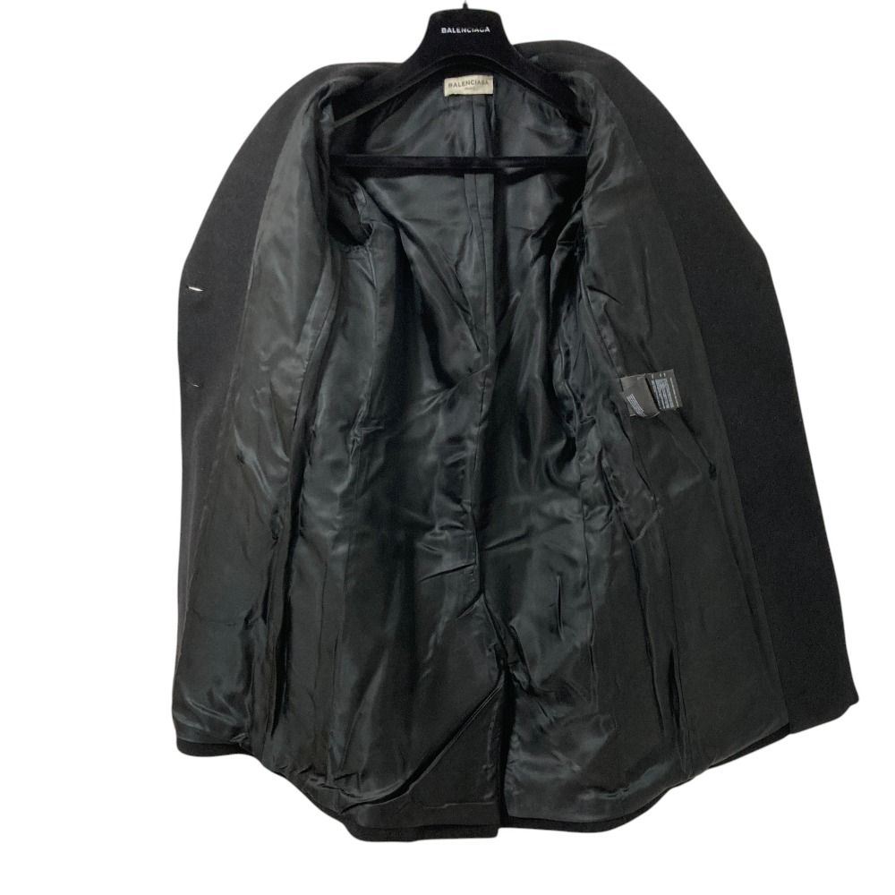 Balenciaga Wool Melton Chesterfield Black Jacket 34 — view 3