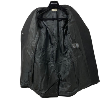 Balenciaga Wool Melton Chesterfield Black Jacket 34 — view 3