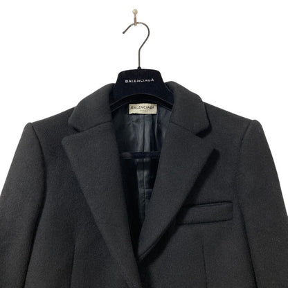 Balenciaga Wool Melton Chesterfield Black Jacket 34 — view 4