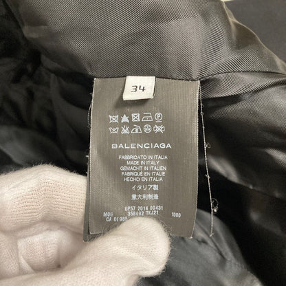 Balenciaga Wool Melton Chesterfield Black Jacket 34 — view 7