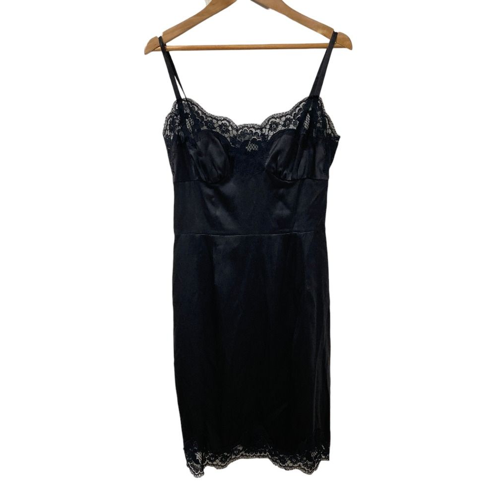 Dolce & Gabbana Flower Embroidered Mesh Dress Black 36 — view 3
