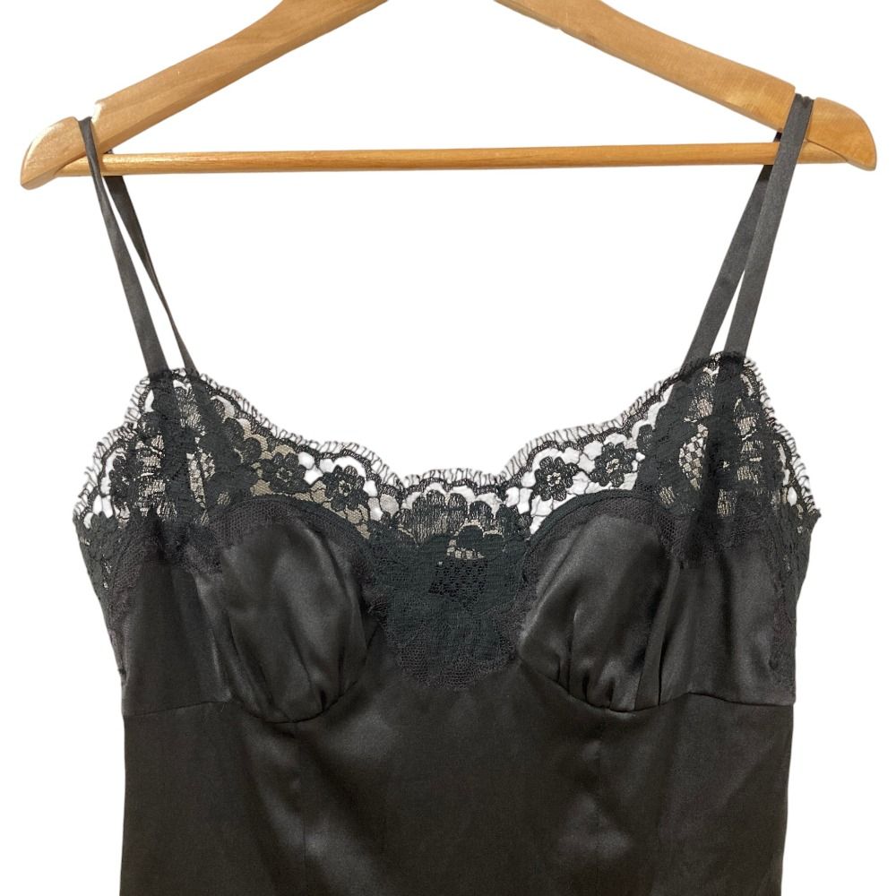 Dolce & Gabbana Flower Embroidered Mesh Dress Black 36 — view 5