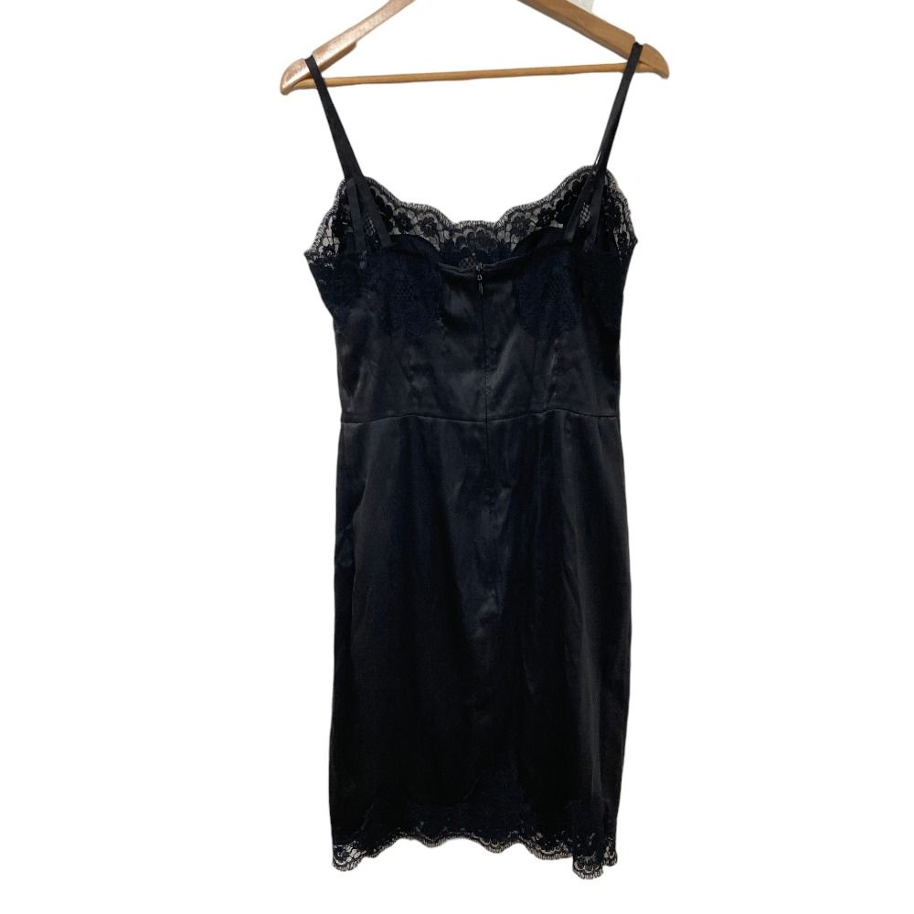 Dolce & Gabbana Flower Embroidered Mesh Dress Black 36 — view 4