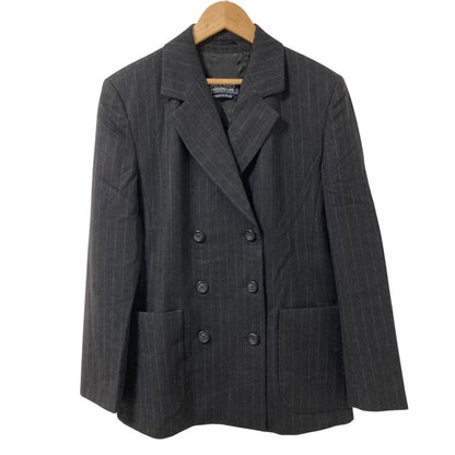 Max Mara Weekend Double Breasted Jacket Trousers Set Suit Charcoal Gray 40 — view 3