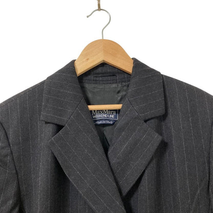 Max Mara Weekend Double Breasted Jacket Trousers Set Suit Charcoal Gray 40 — view 5