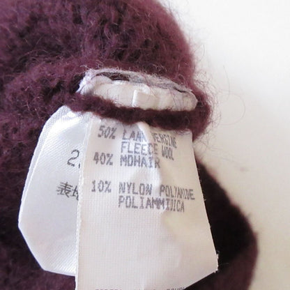 Gucci Tom Ford Era Wool Mohair Blend High Neck Short Sleeve Knit Sweater Bordeaux M — view 7