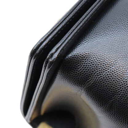 Chanel Black Caviar Gold Boy 25 Bag — view 6