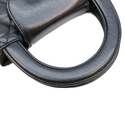 Chanel Black Calfskin Quilted Mini Shopping Shoulder Bag — view 8