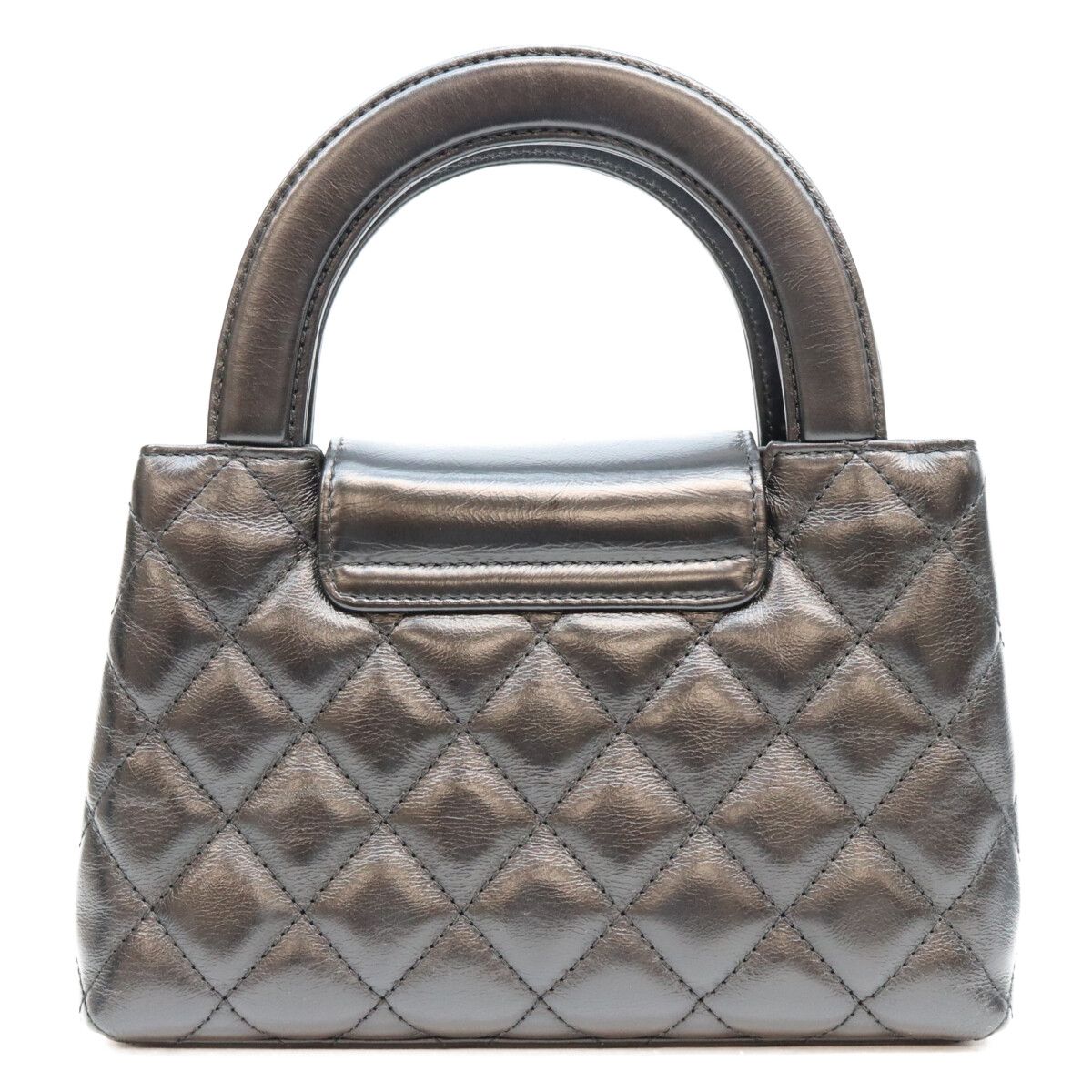 Chanel Black Calfskin Quilted Mini Shopping Shoulder Bag — view 3
