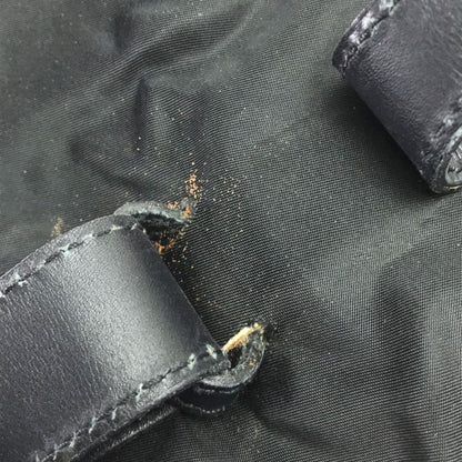 Prada Handle Vintage Nylon Leather Black Handbag — view 5