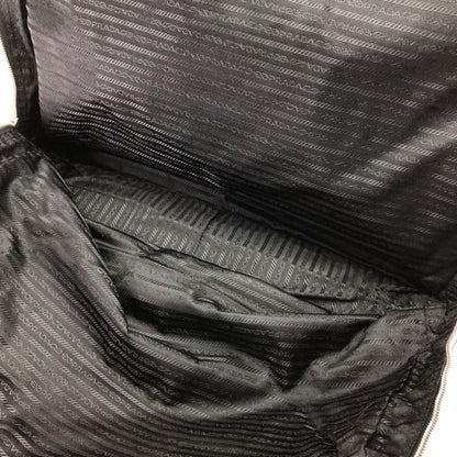 Prada Handle Vintage Nylon Leather Black Handbag — view 7