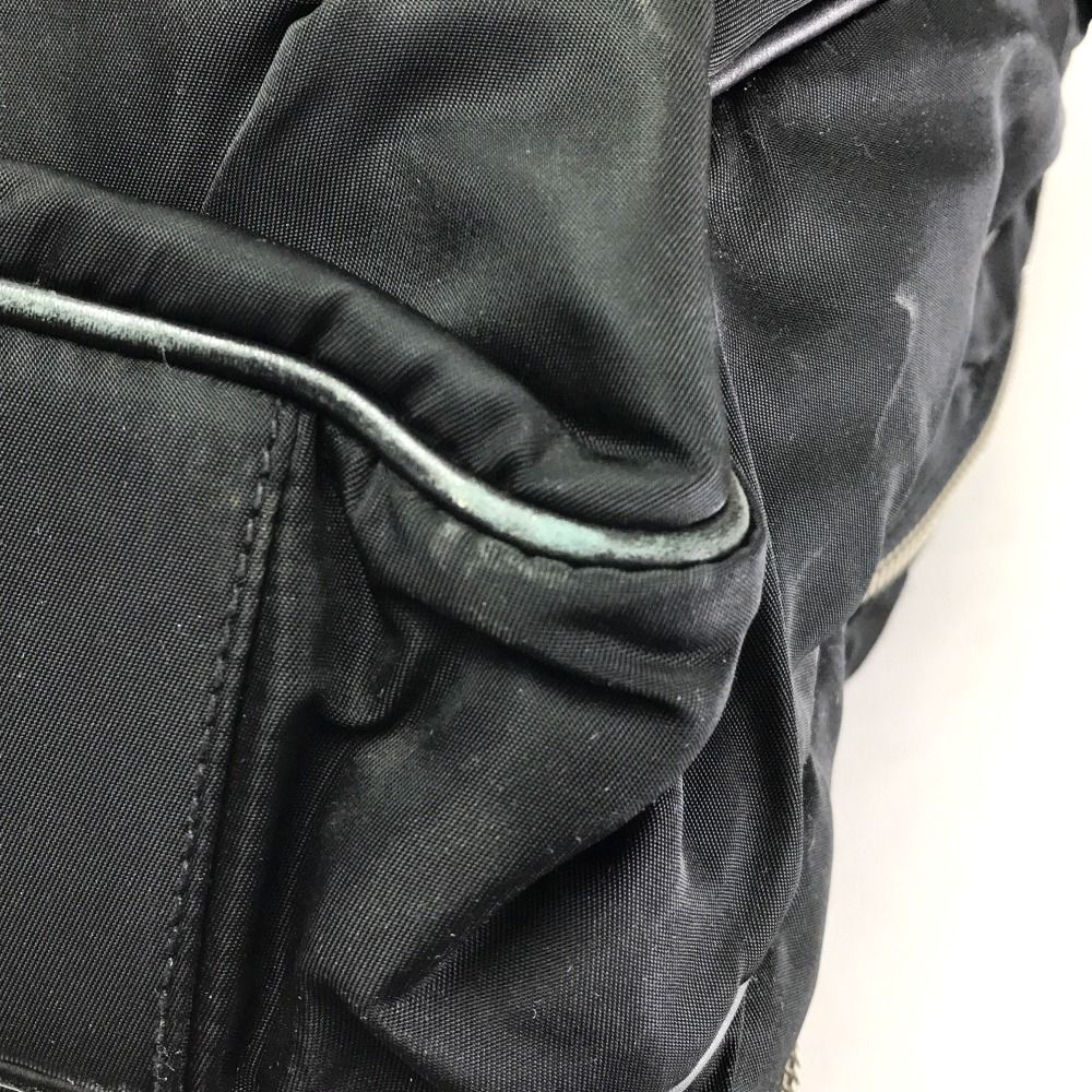 Prada Handle Vintage Nylon Leather Black Handbag — view 4