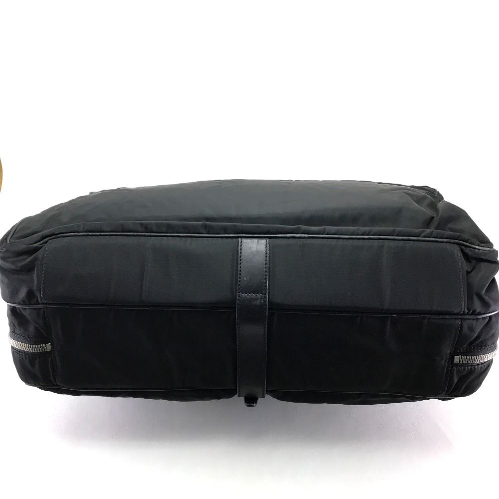 Prada Handle Vintage Nylon Leather Black Handbag — view 3