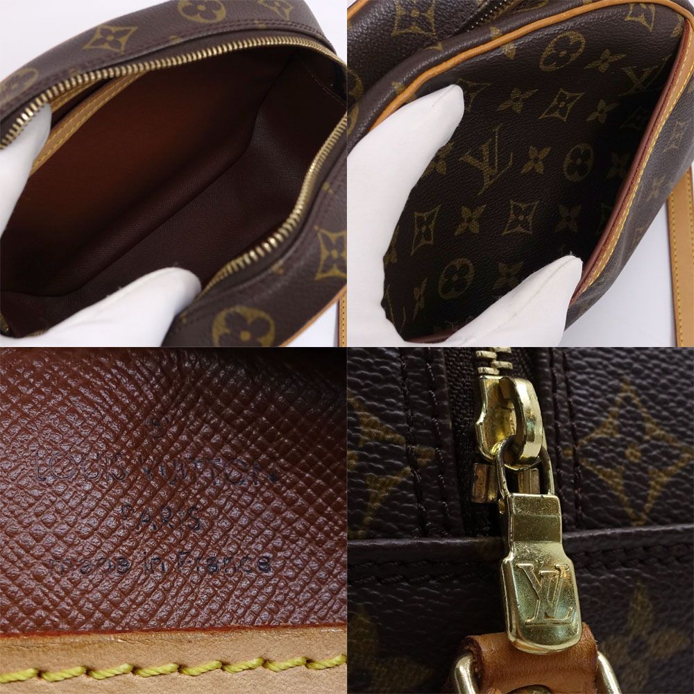 Louis Vuitton Blois Shoulder Bag Monogram Canvas Brown Gold — view 6