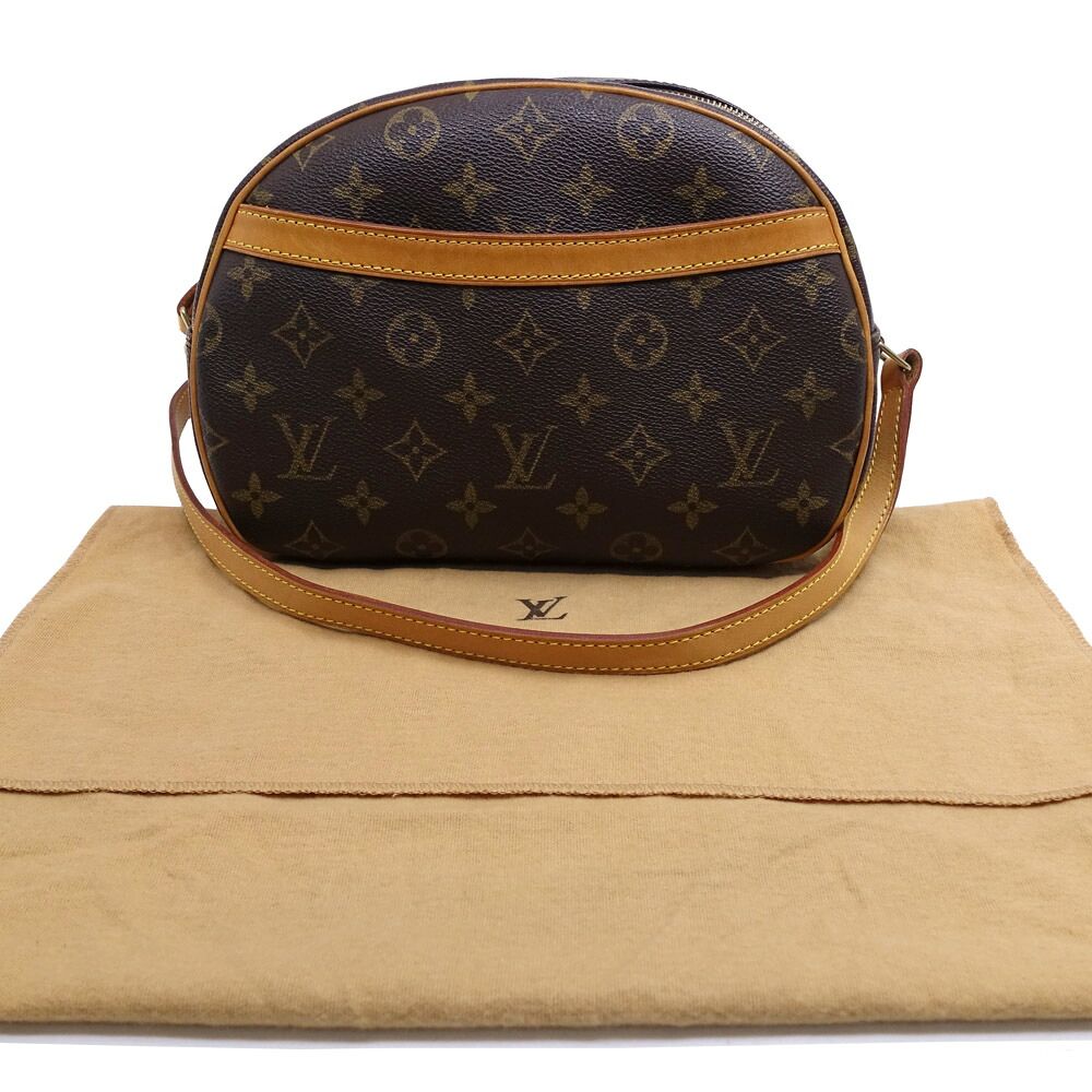 Louis Vuitton Blois Shoulder Bag Monogram Canvas Brown Gold — view 8