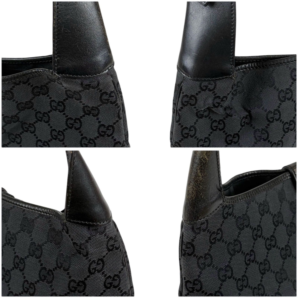 Gucci Jackie Hobo GG Canvas Black Line Shoulder Bag — view 4