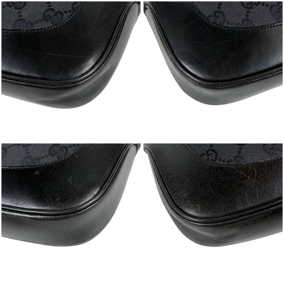 Gucci Jackie Hobo GG Canvas Black Line Shoulder Bag — view 5