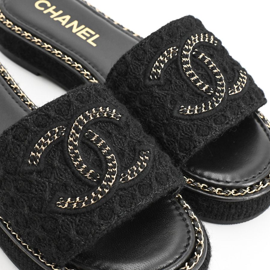 Chanel Shoes Sandals Black — view 6