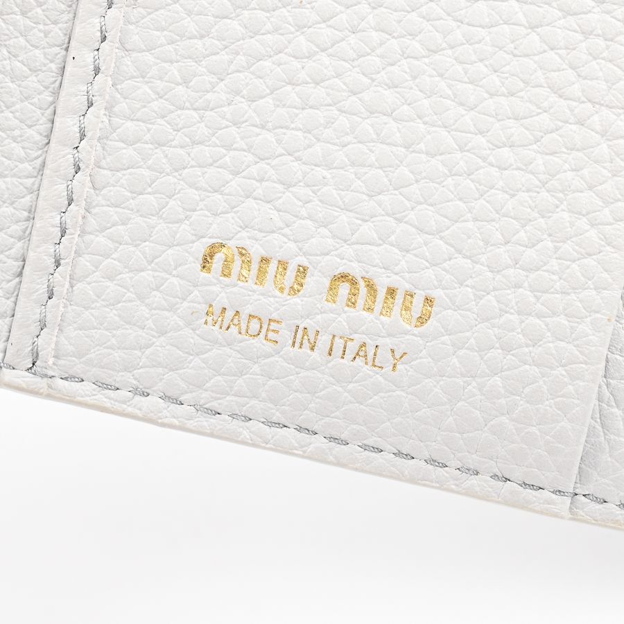 Miu Miu Compact Wallet Vitello Daino Leather — view 7