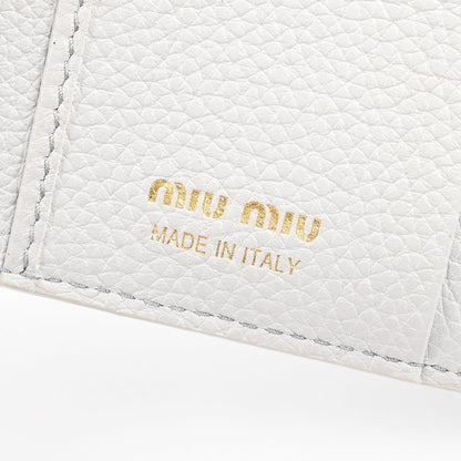 Miu Miu Compact Wallet Vitello Daino Leather — view 7