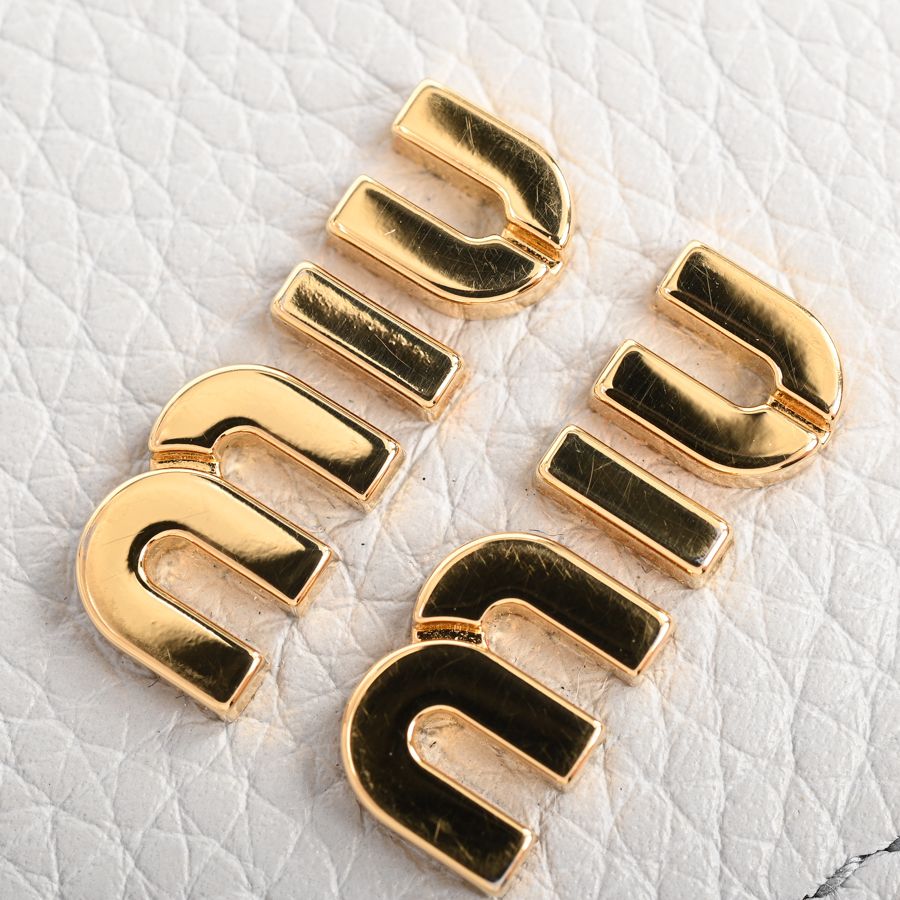 Miu Miu Compact Wallet Vitello Daino Leather — view 8
