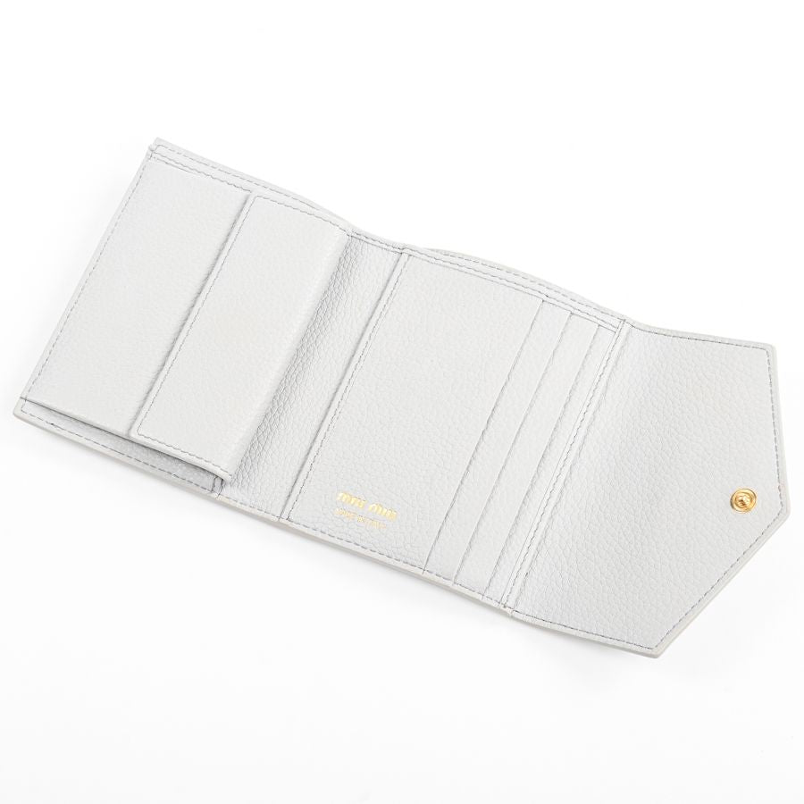 Miu Miu Compact Wallet Vitello Daino Leather — view 4