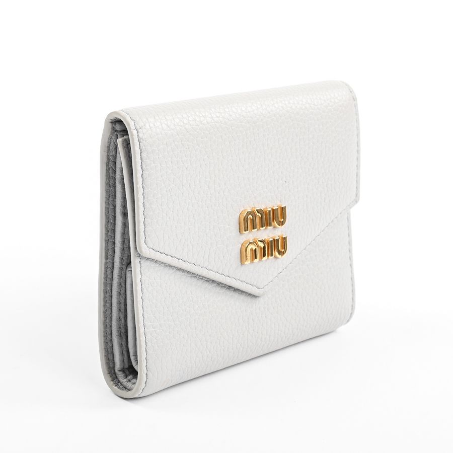 Miu Miu Compact Wallet Vitello Daino Leather — view 2