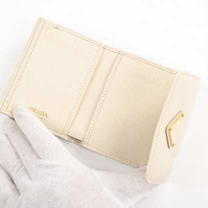Prada Compact Wallet Saffiano Triangle — view 4