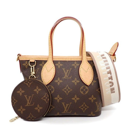 Louis Vuitton Shoulder Bag Neverfull BB Brown Beige Monogram Canvas Vachetta