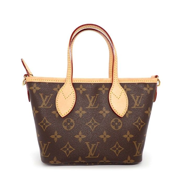 Louis Vuitton Shoulder Bag Neverfull BB Brown Beige Monogram Canvas Vachetta — view 2