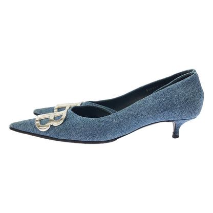 Balenciaga Denim Flat Pumps Indigo Blue — view 2