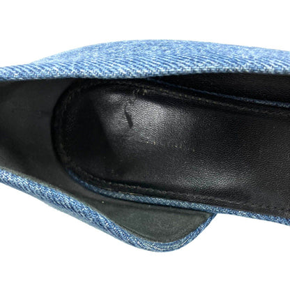 Balenciaga Denim Flat Pumps Indigo Blue — view 8