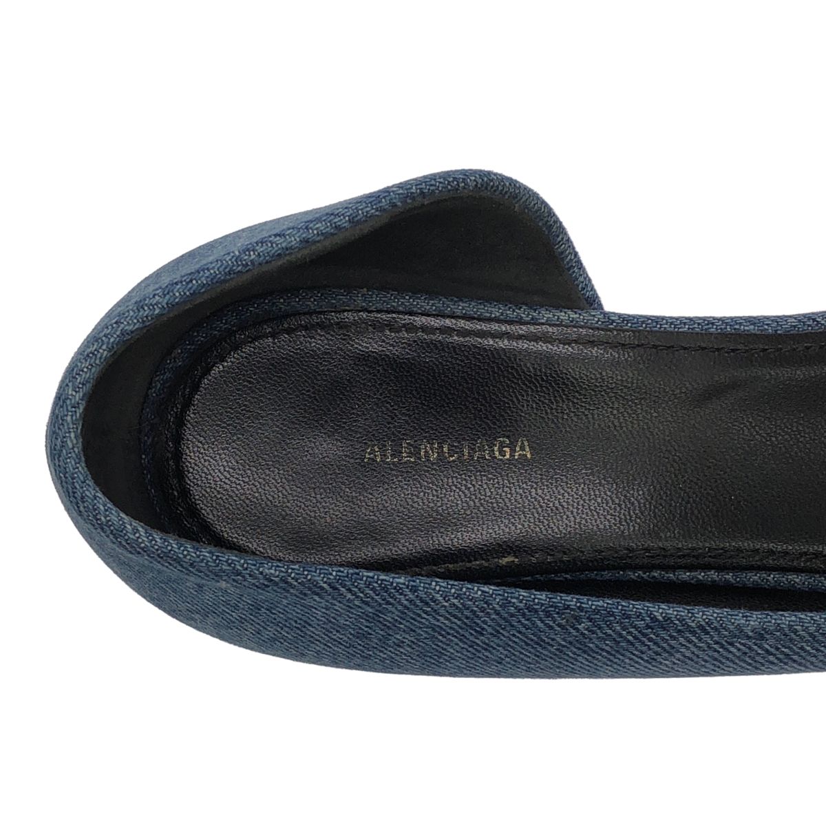 Balenciaga Denim Flat Pumps Indigo Blue — view 5