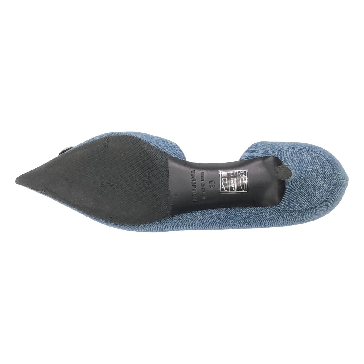 Balenciaga Denim Flat Pumps Indigo Blue — view 4