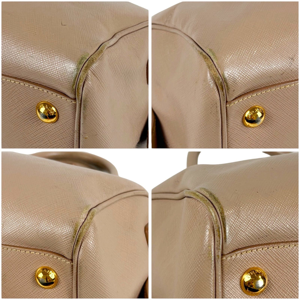 Prada Triangle Logo 2-Way Top Handle Trial Patch Top Satchel Saffiano Leather — view 5