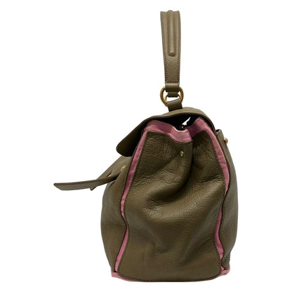 Saint Laurent Rive Gauche Handle Muse to Light Brown Leather Handbag — view 4